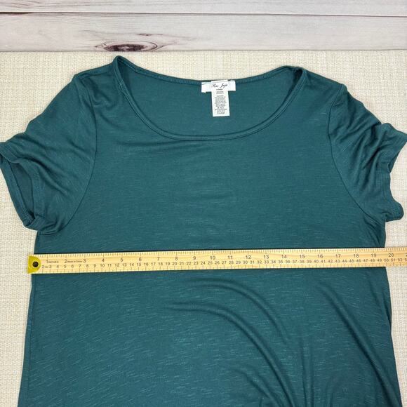 Rue‎ Juju Women's Teal Short Sleeve Twist Hem Blouse Size XL - Picture 6 of 7